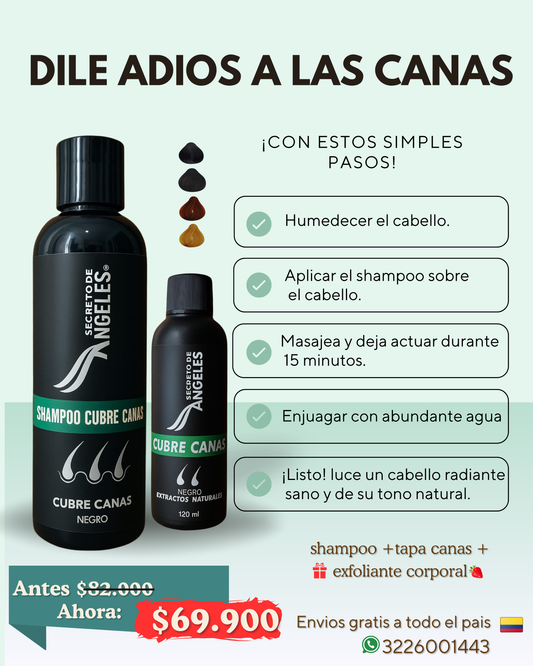 Shampoo Tapa Canas – Cabello Joven y Natural